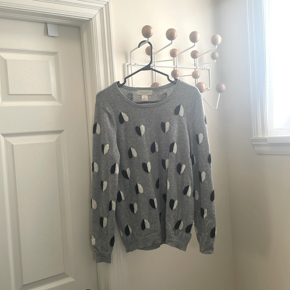 Peck & Peck 2 PLY Cashmere - Classic Long Sleeve Sweater Shirt - Grey - XL